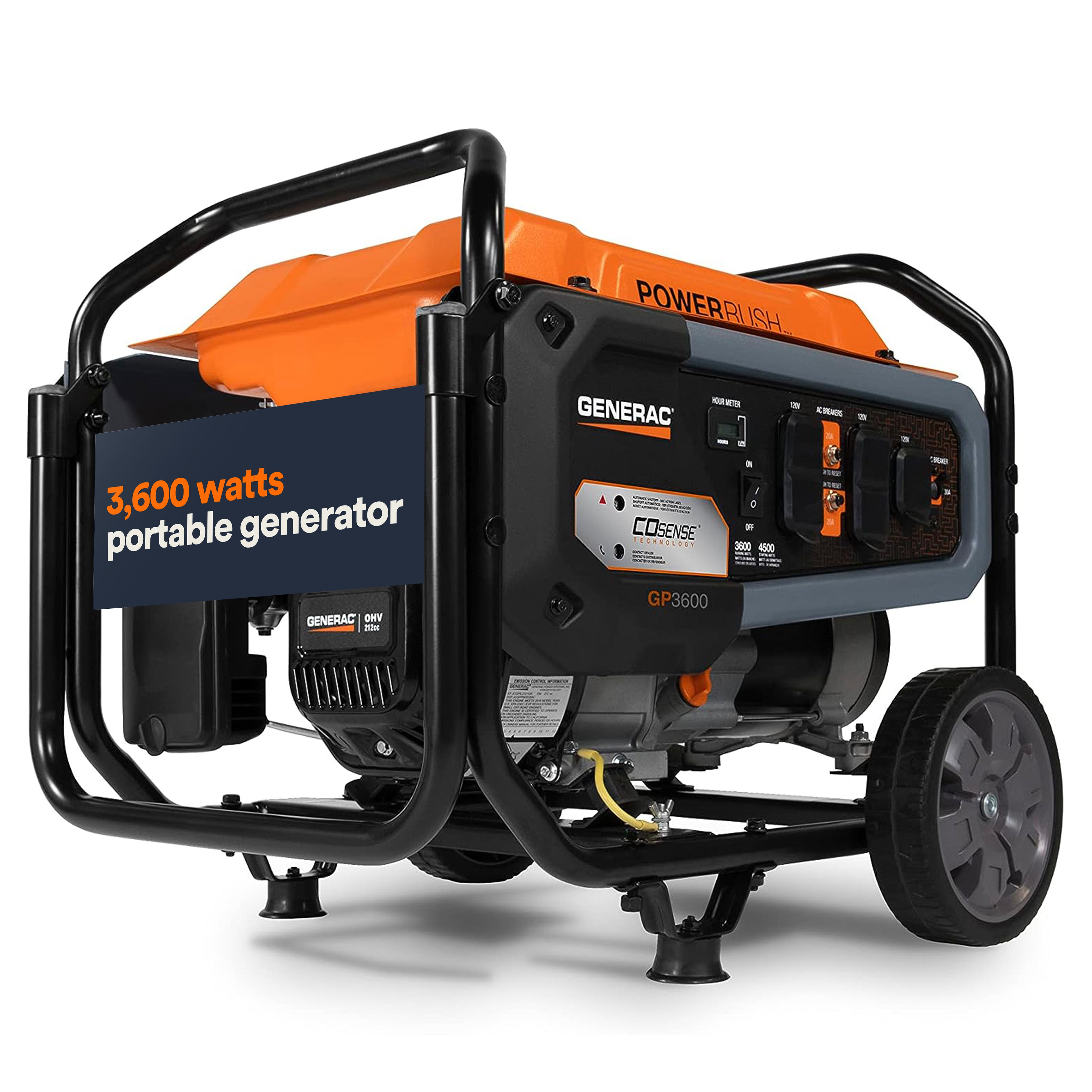 Generac Portable Generator, 3600W