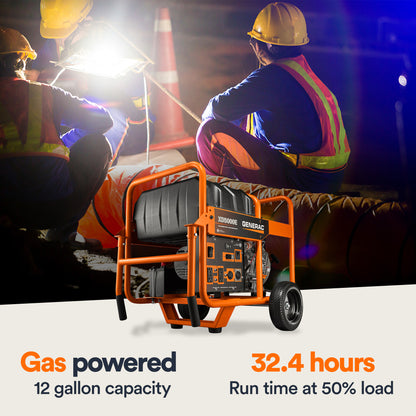 Generac Portable Generator, 5000W | Diesel