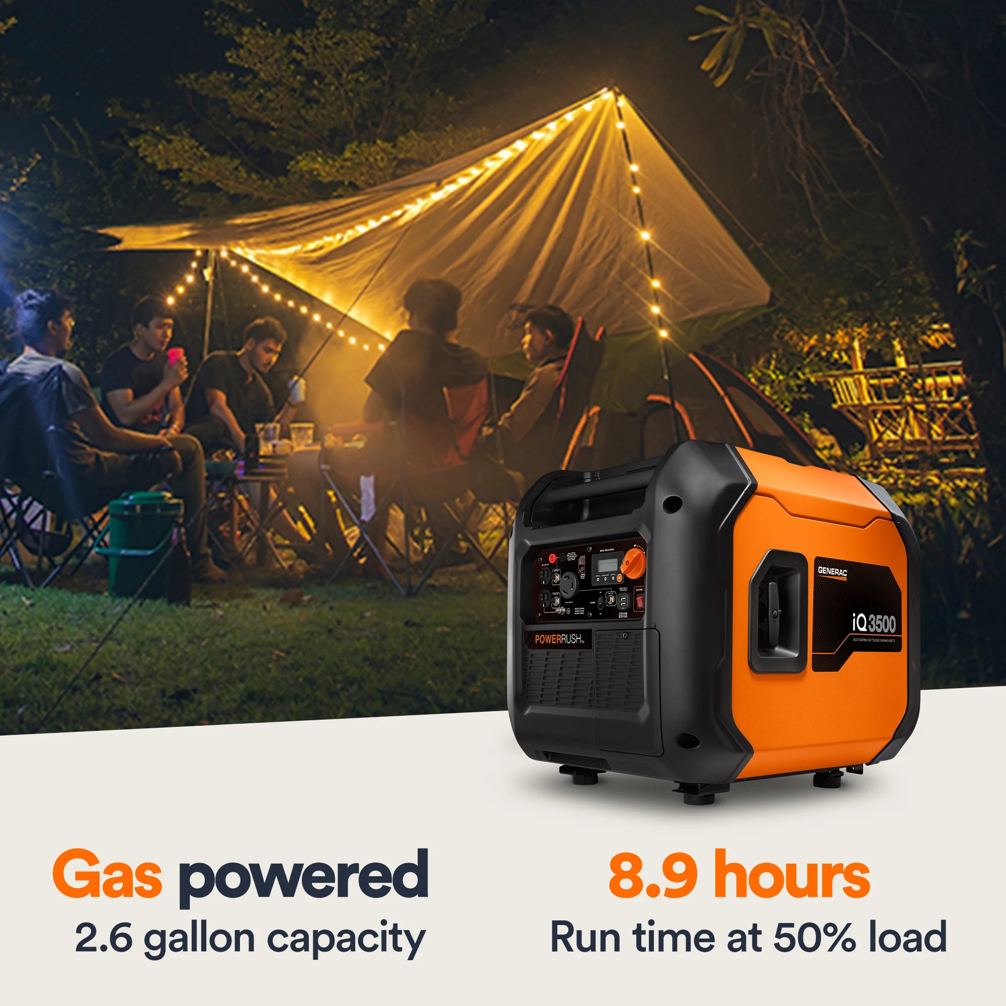 Generac Portable Inverter Generator, 3500i